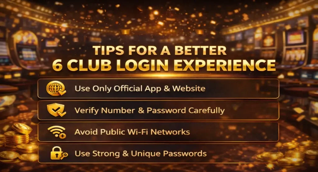6 club game login